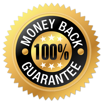100% money back guarantee badge